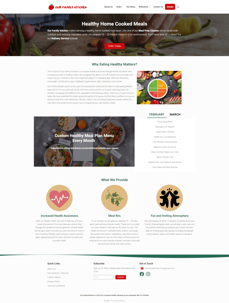 ourfamilykitchen net portfolio image